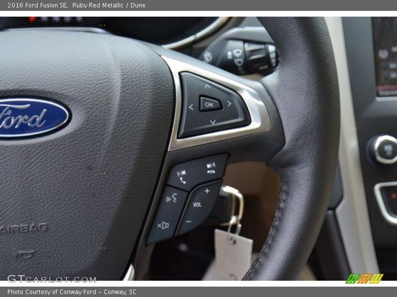 Ruby Red Metallic / Dune 2016 Ford Fusion SE