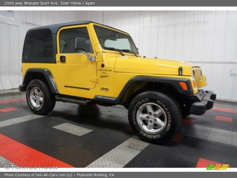 Solar Yellow / Agate 2000 Jeep Wrangler Sport 4x4