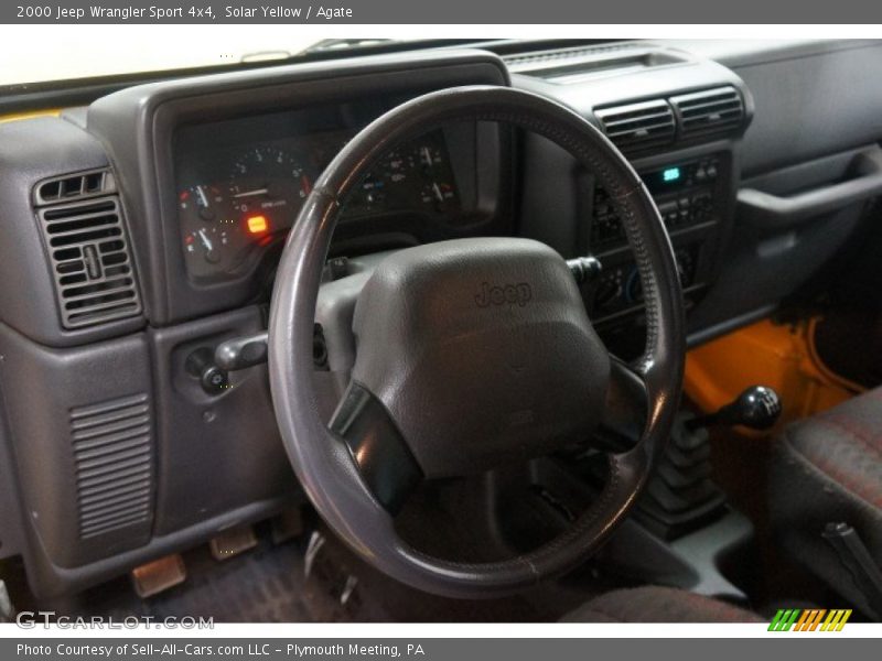 Solar Yellow / Agate 2000 Jeep Wrangler Sport 4x4