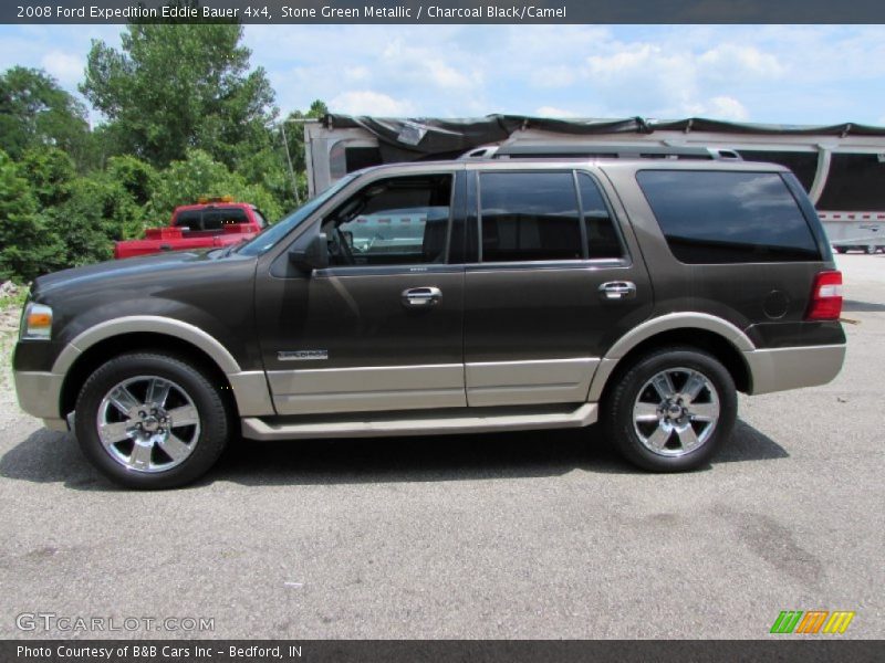 Stone Green Metallic / Charcoal Black/Camel 2008 Ford Expedition Eddie Bauer 4x4