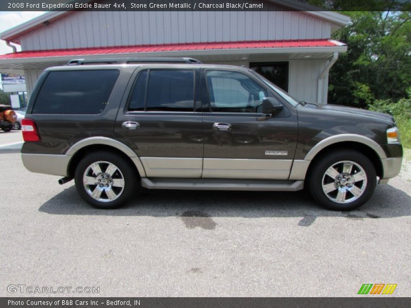 Stone Green Metallic / Charcoal Black/Camel 2008 Ford Expedition Eddie Bauer 4x4