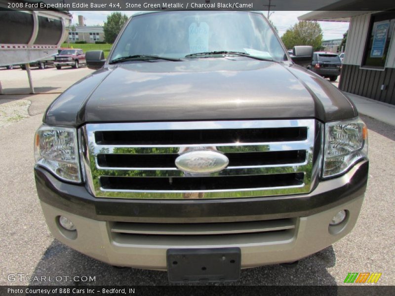Stone Green Metallic / Charcoal Black/Camel 2008 Ford Expedition Eddie Bauer 4x4