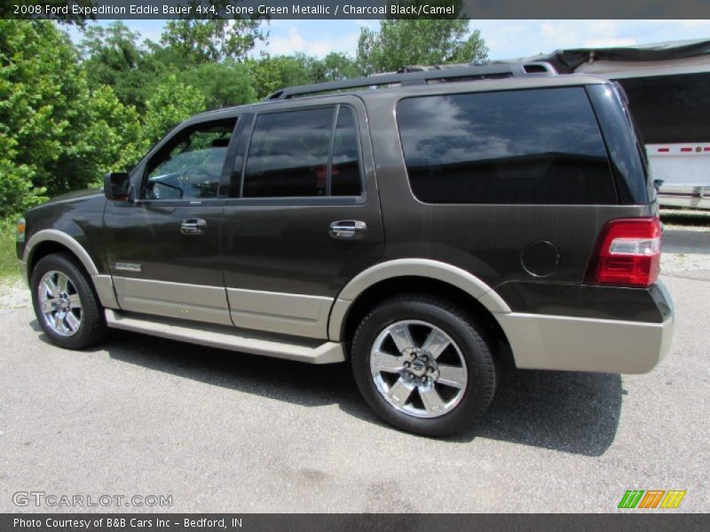 Stone Green Metallic / Charcoal Black/Camel 2008 Ford Expedition Eddie Bauer 4x4