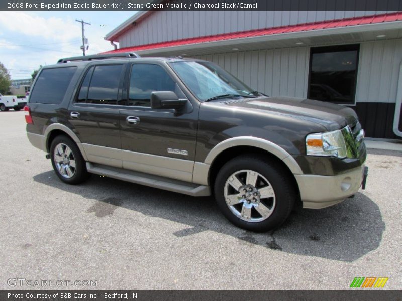 Stone Green Metallic / Charcoal Black/Camel 2008 Ford Expedition Eddie Bauer 4x4