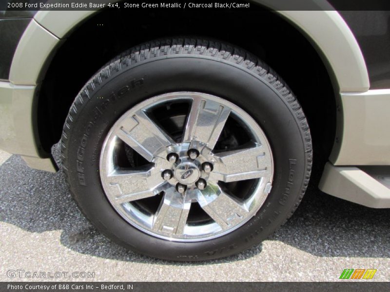 Stone Green Metallic / Charcoal Black/Camel 2008 Ford Expedition Eddie Bauer 4x4