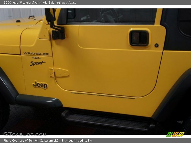 Solar Yellow / Agate 2000 Jeep Wrangler Sport 4x4