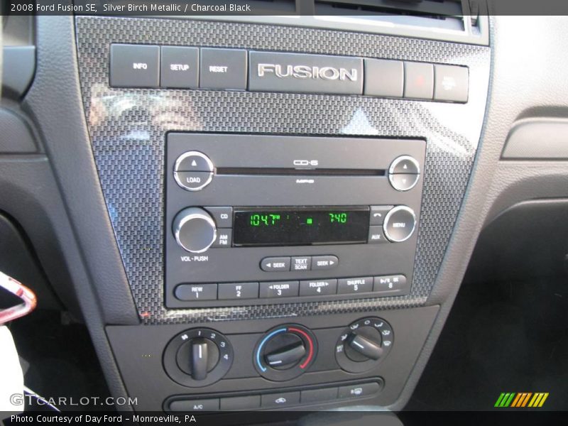 Silver Birch Metallic / Charcoal Black 2008 Ford Fusion SE