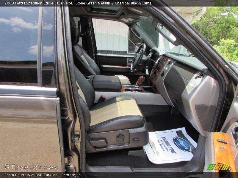 Stone Green Metallic / Charcoal Black/Camel 2008 Ford Expedition Eddie Bauer 4x4