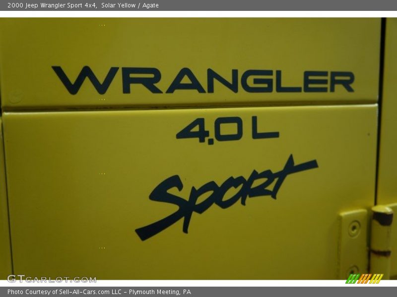 Solar Yellow / Agate 2000 Jeep Wrangler Sport 4x4
