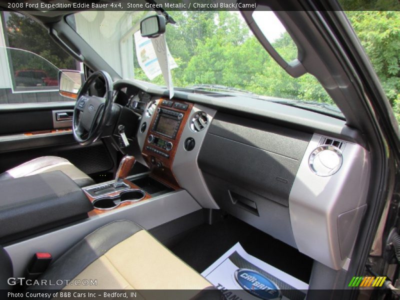 Stone Green Metallic / Charcoal Black/Camel 2008 Ford Expedition Eddie Bauer 4x4