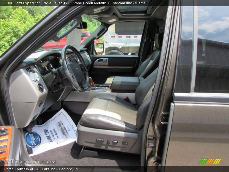 Stone Green Metallic / Charcoal Black/Camel 2008 Ford Expedition Eddie Bauer 4x4