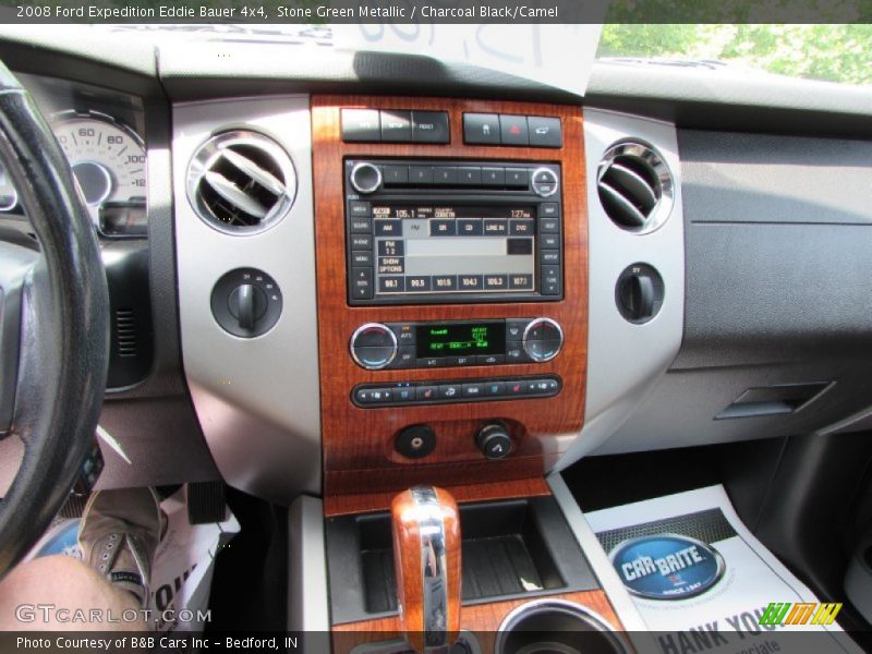 Stone Green Metallic / Charcoal Black/Camel 2008 Ford Expedition Eddie Bauer 4x4