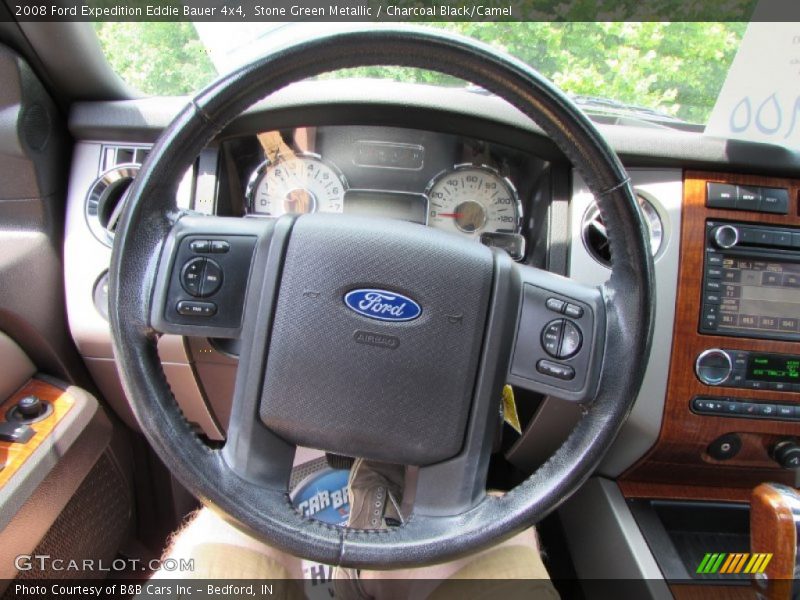 Stone Green Metallic / Charcoal Black/Camel 2008 Ford Expedition Eddie Bauer 4x4