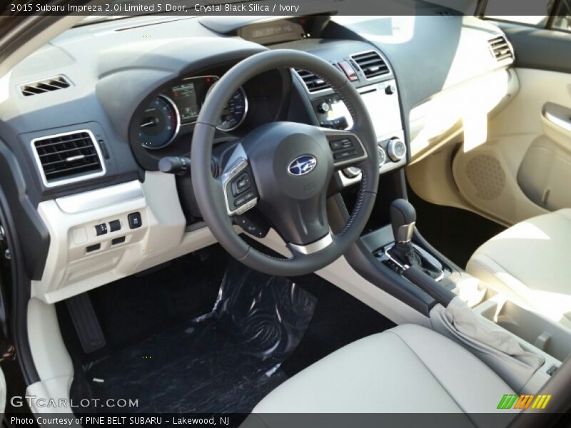 Crystal Black Silica / Ivory 2015 Subaru Impreza 2.0i Limited 5 Door