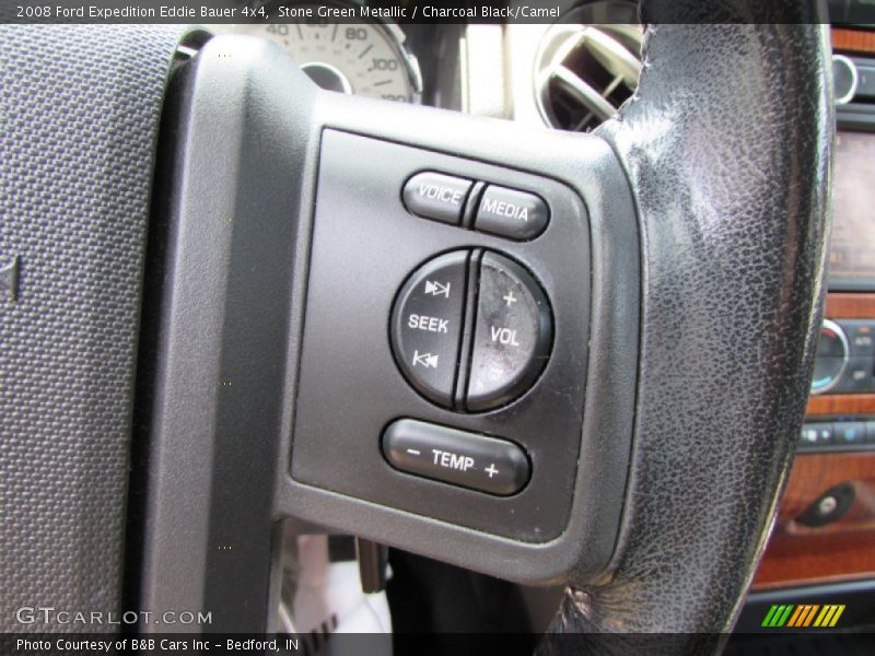 Stone Green Metallic / Charcoal Black/Camel 2008 Ford Expedition Eddie Bauer 4x4