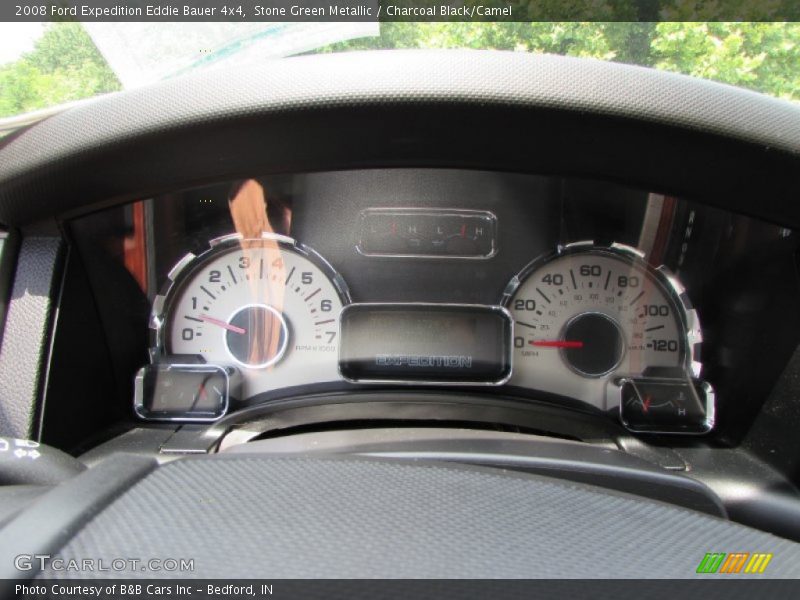 Stone Green Metallic / Charcoal Black/Camel 2008 Ford Expedition Eddie Bauer 4x4