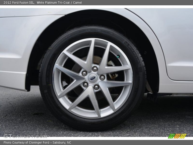 White Platinum Tri-Coat / Camel 2012 Ford Fusion SEL