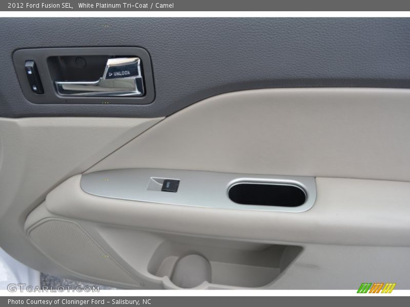 White Platinum Tri-Coat / Camel 2012 Ford Fusion SEL