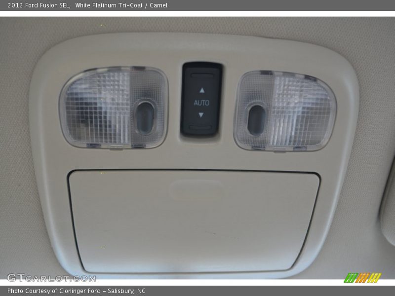 White Platinum Tri-Coat / Camel 2012 Ford Fusion SEL