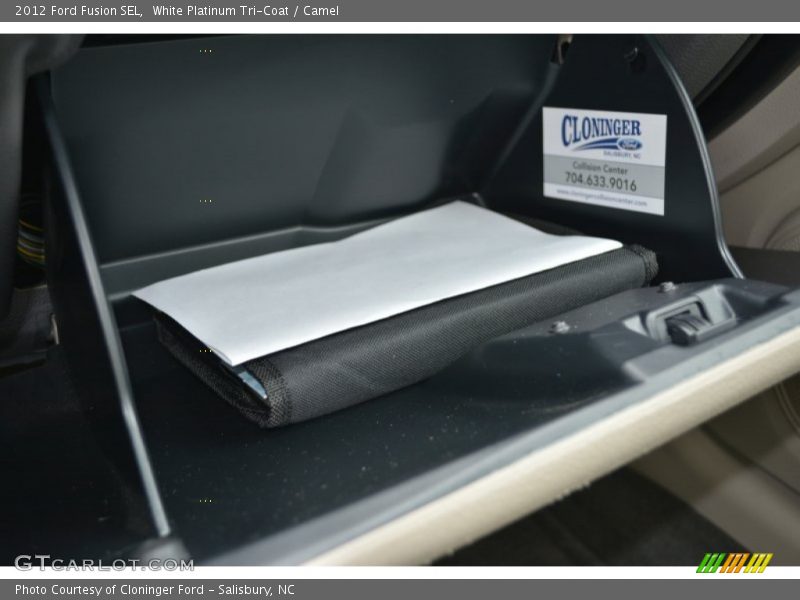 White Platinum Tri-Coat / Camel 2012 Ford Fusion SEL