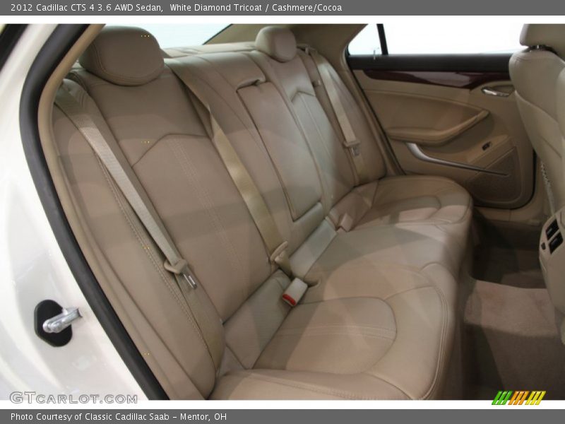 Rear Seat of 2012 CTS 4 3.6 AWD Sedan
