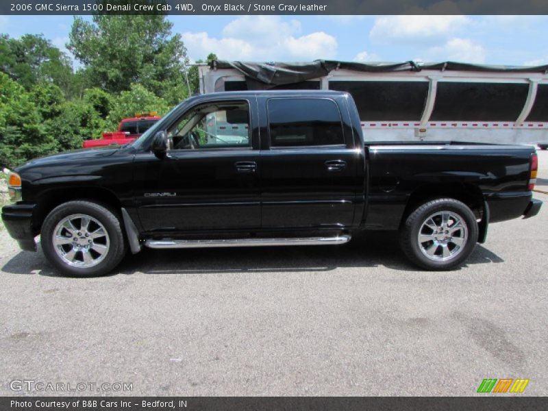 Onyx Black / Stone Gray leather 2006 GMC Sierra 1500 Denali Crew Cab 4WD