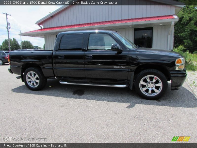 Onyx Black / Stone Gray leather 2006 GMC Sierra 1500 Denali Crew Cab 4WD