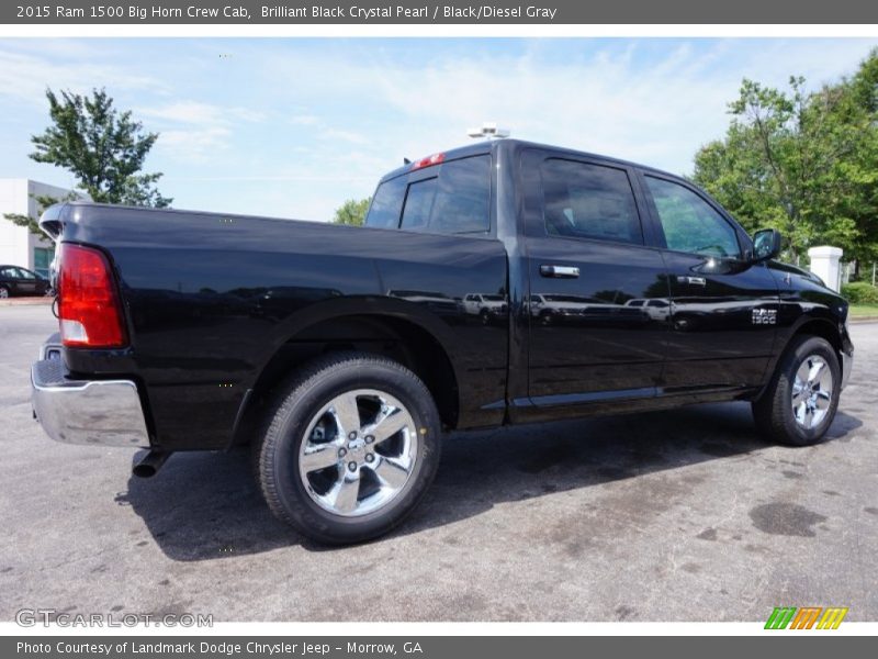 Brilliant Black Crystal Pearl / Black/Diesel Gray 2015 Ram 1500 Big Horn Crew Cab