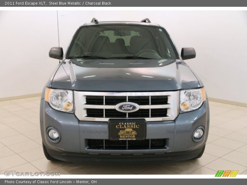 Steel Blue Metallic / Charcoal Black 2011 Ford Escape XLT