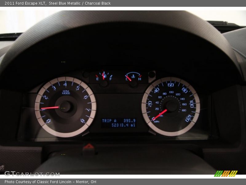 Steel Blue Metallic / Charcoal Black 2011 Ford Escape XLT