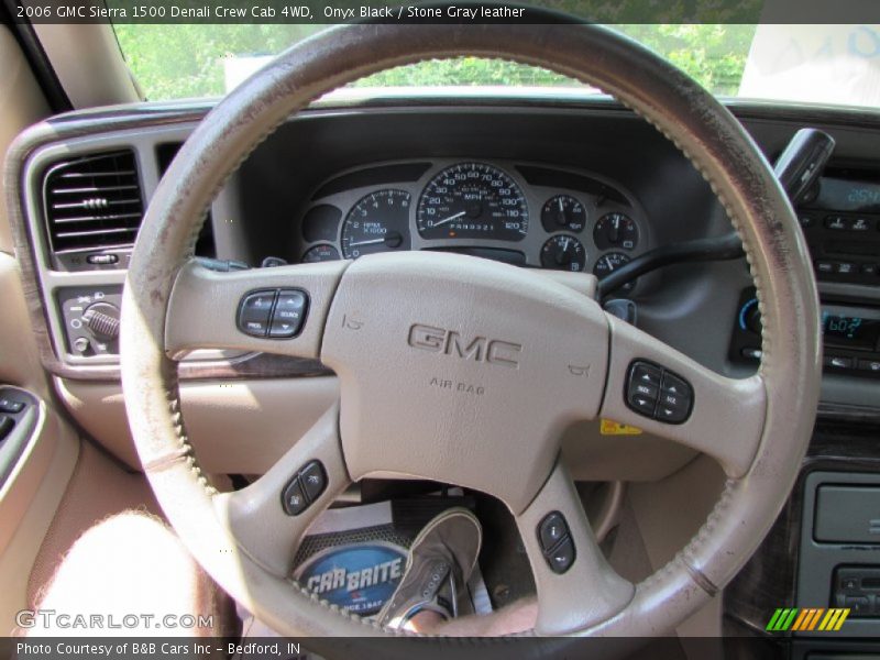 Onyx Black / Stone Gray leather 2006 GMC Sierra 1500 Denali Crew Cab 4WD