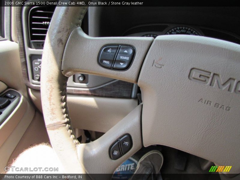 Onyx Black / Stone Gray leather 2006 GMC Sierra 1500 Denali Crew Cab 4WD