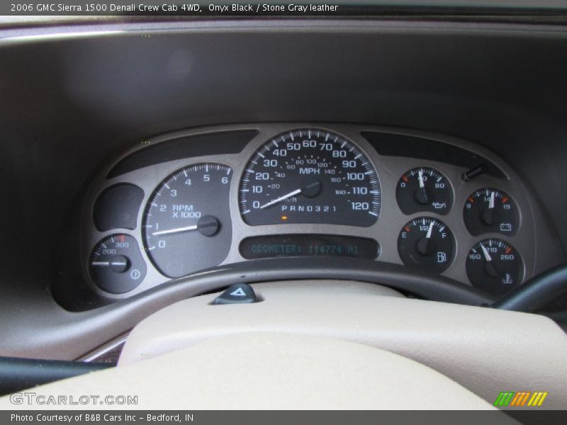 Onyx Black / Stone Gray leather 2006 GMC Sierra 1500 Denali Crew Cab 4WD