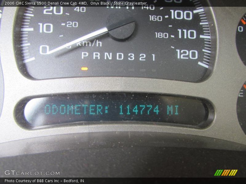 Onyx Black / Stone Gray leather 2006 GMC Sierra 1500 Denali Crew Cab 4WD