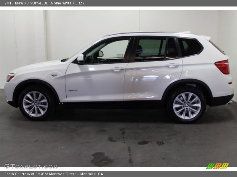Alpine White / Black 2015 BMW X3 xDrive28i