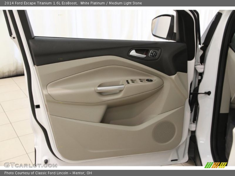 White Platinum / Medium Light Stone 2014 Ford Escape Titanium 1.6L EcoBoost