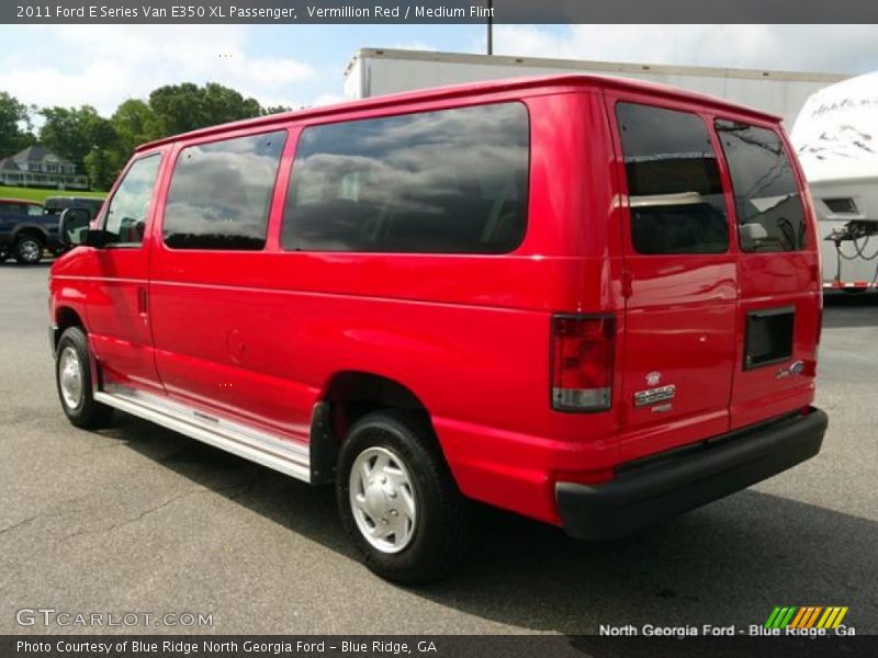 Vermillion Red / Medium Flint 2011 Ford E Series Van E350 XL Passenger