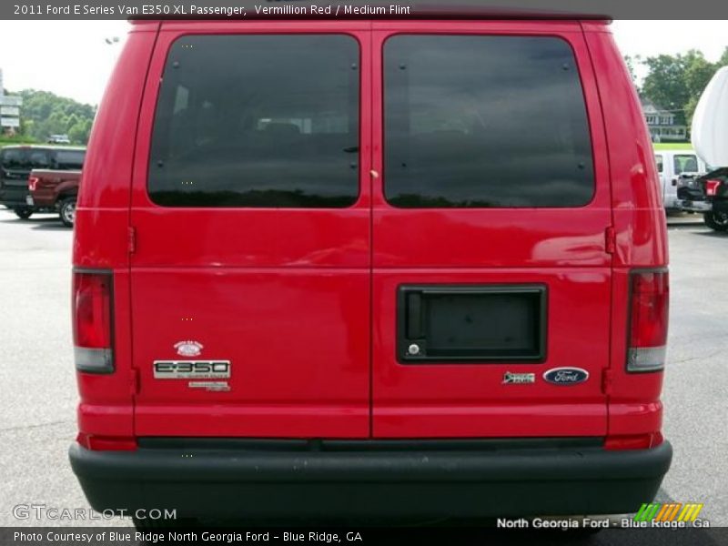 Vermillion Red / Medium Flint 2011 Ford E Series Van E350 XL Passenger