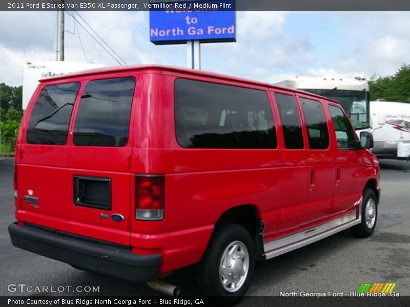 Vermillion Red / Medium Flint 2011 Ford E Series Van E350 XL Passenger