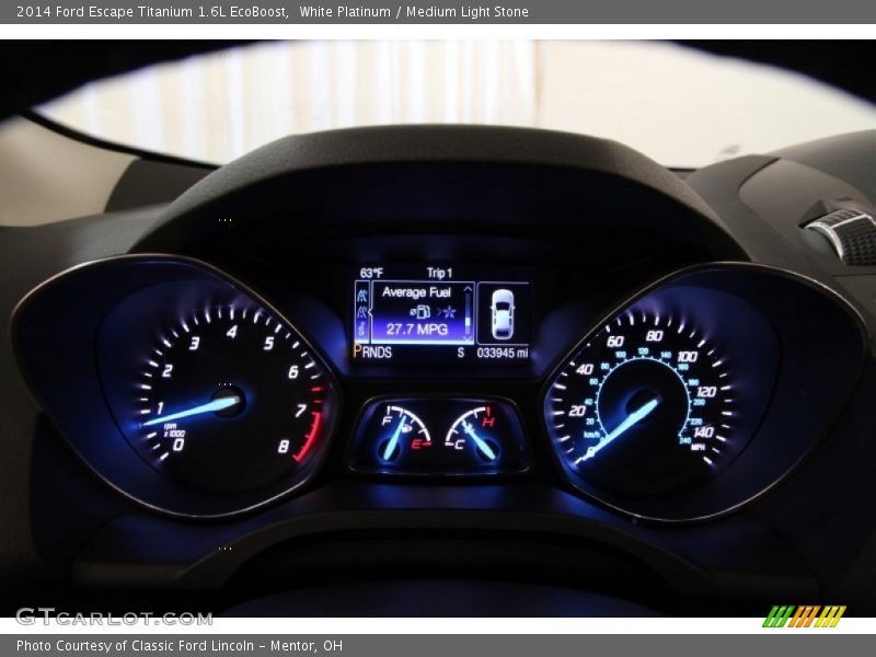 White Platinum / Medium Light Stone 2014 Ford Escape Titanium 1.6L EcoBoost