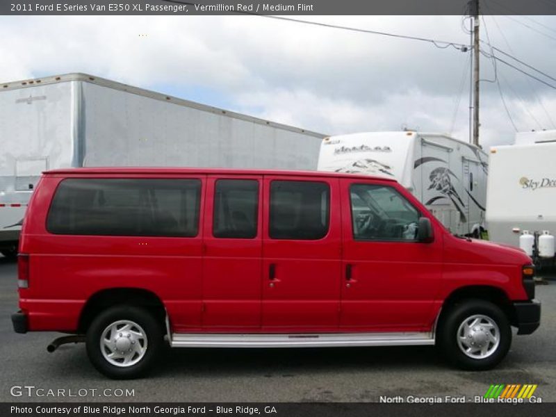 Vermillion Red / Medium Flint 2011 Ford E Series Van E350 XL Passenger