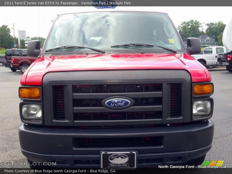 Vermillion Red / Medium Flint 2011 Ford E Series Van E350 XL Passenger