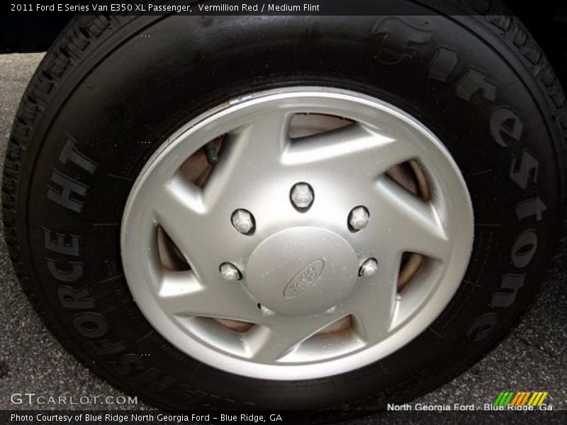 Vermillion Red / Medium Flint 2011 Ford E Series Van E350 XL Passenger