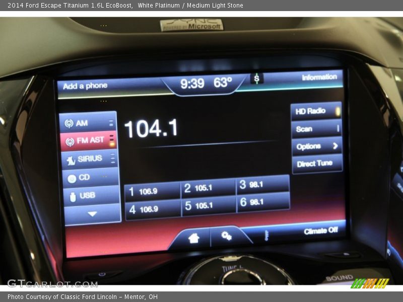 White Platinum / Medium Light Stone 2014 Ford Escape Titanium 1.6L EcoBoost