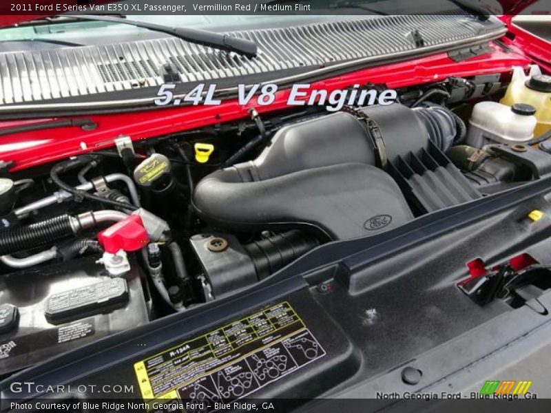 Vermillion Red / Medium Flint 2011 Ford E Series Van E350 XL Passenger