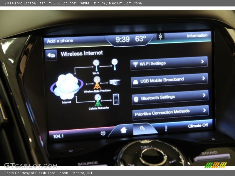 White Platinum / Medium Light Stone 2014 Ford Escape Titanium 1.6L EcoBoost