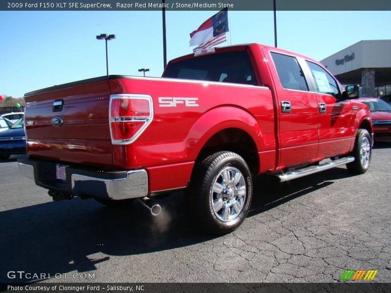 Razor Red Metallic / Stone/Medium Stone 2009 Ford F150 XLT SFE SuperCrew