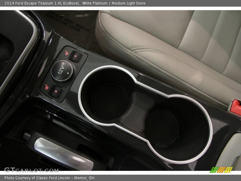 White Platinum / Medium Light Stone 2014 Ford Escape Titanium 1.6L EcoBoost