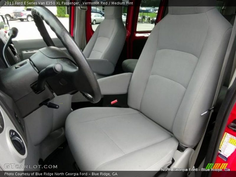 Vermillion Red / Medium Flint 2011 Ford E Series Van E350 XL Passenger