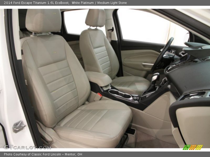 White Platinum / Medium Light Stone 2014 Ford Escape Titanium 1.6L EcoBoost